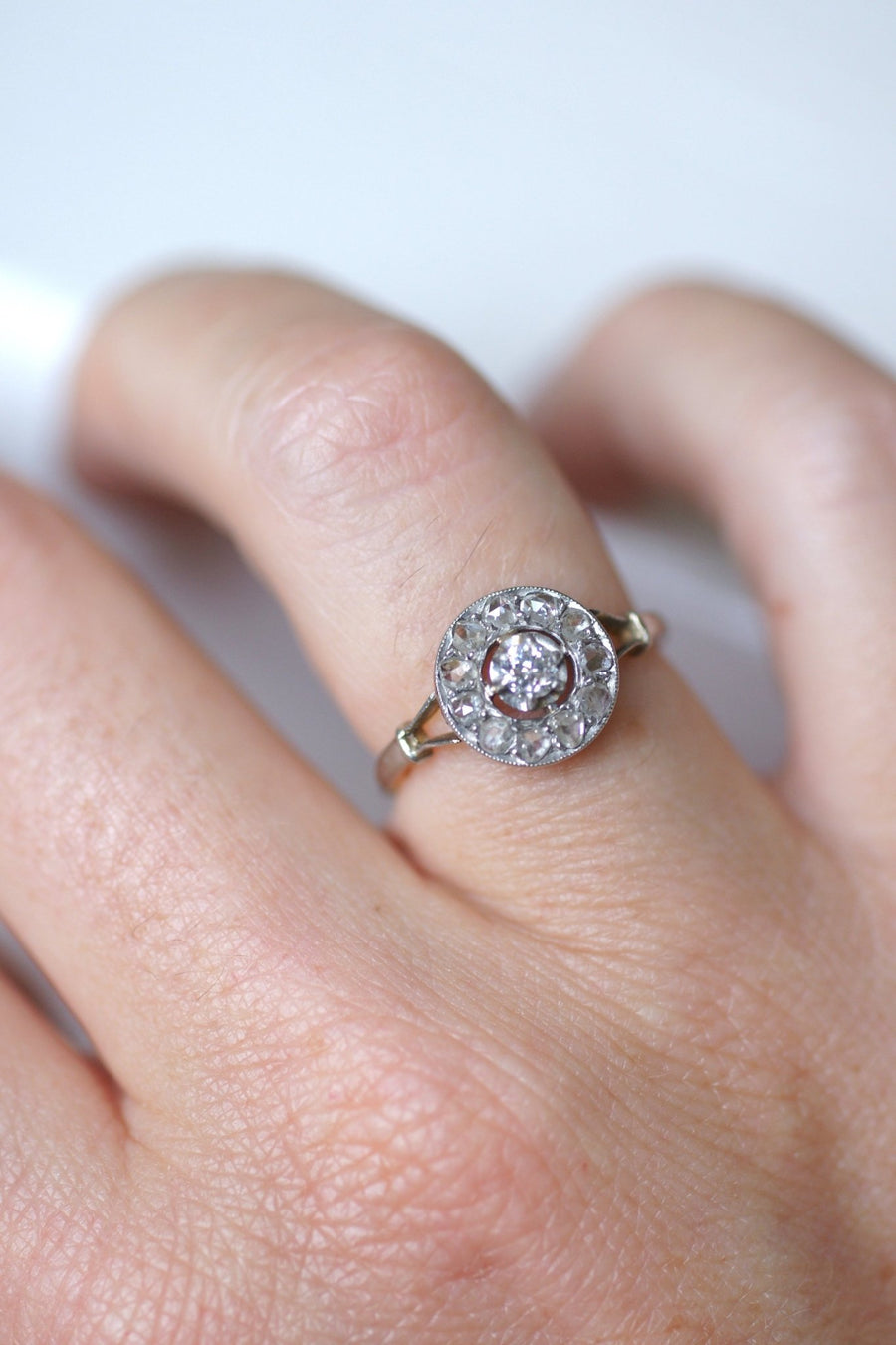 Antique diamond daisy ring - Penelope Gallery