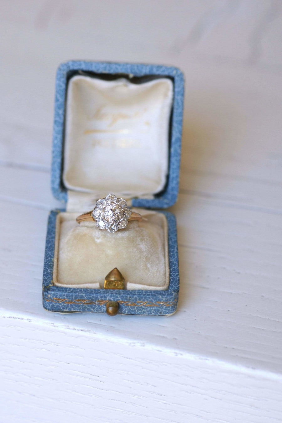 Antique gold and diamond daisy ring - Galerie Pénélope