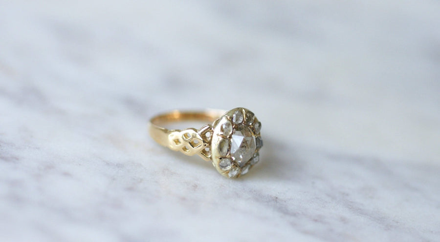 Crowned pink diamond daisy ring - Galerie Pénélope
