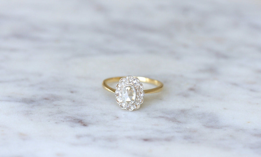 Crowned pink diamond daisy ring - Galerie Pénélope