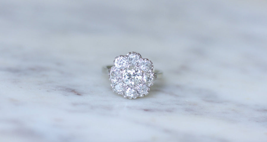 2-carat diamond daisy ring - Galerie Pénélope