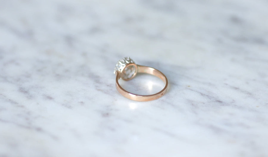 Daisy ring, diamonds on pink gold - Galerie Pénélope