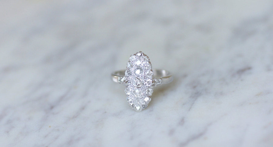 Marquise Antique Diamond Ring - Penelope Gallery