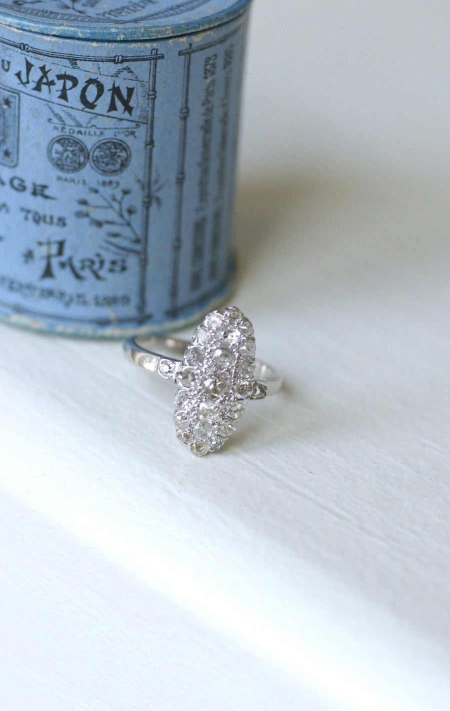 Marquise Antique Diamond Ring - Penelope Gallery