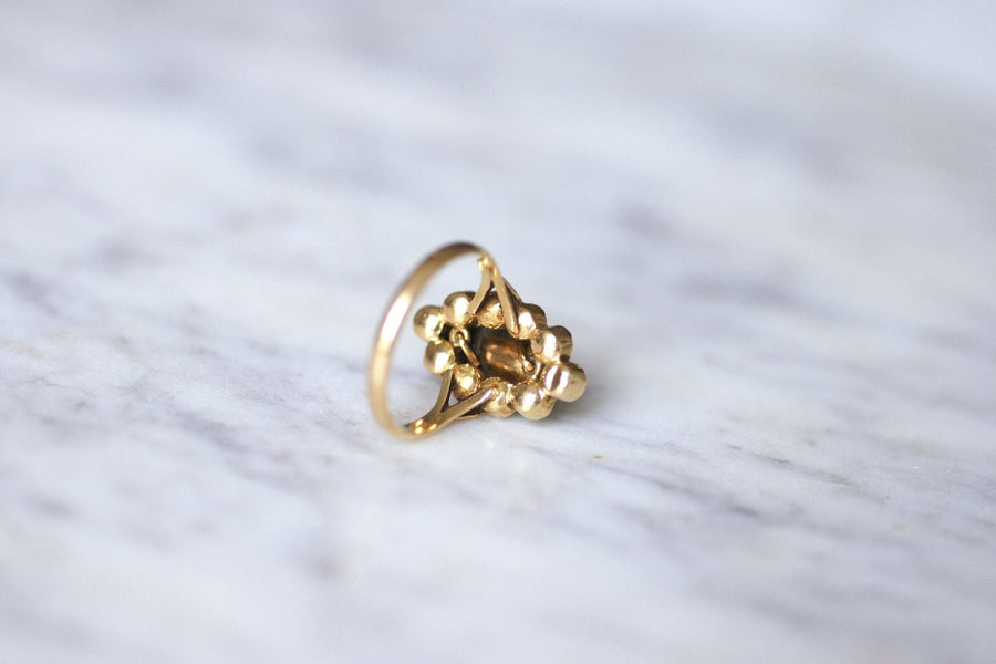Antique marquise ring in gold and garnets from Perpignan - Galerie Pénélope