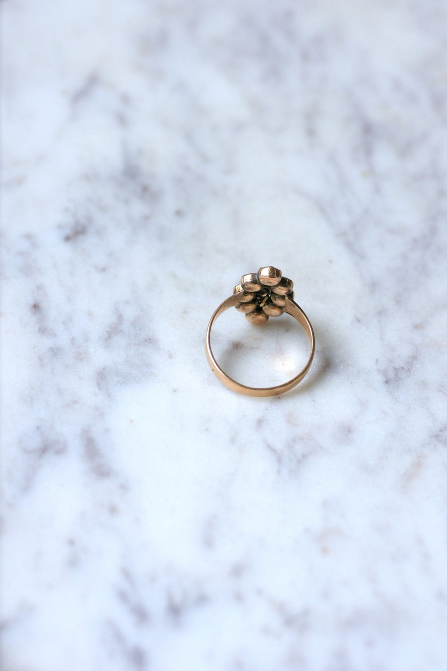 Marquise ring in pink gold with Perpignan garnets - Galerie Pénélope