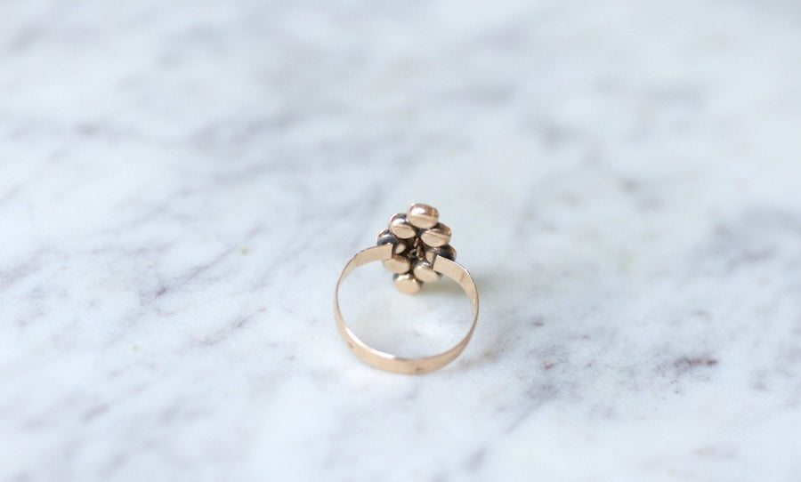Marquise ring in pink gold with Perpignan garnets - Galerie Pénélope