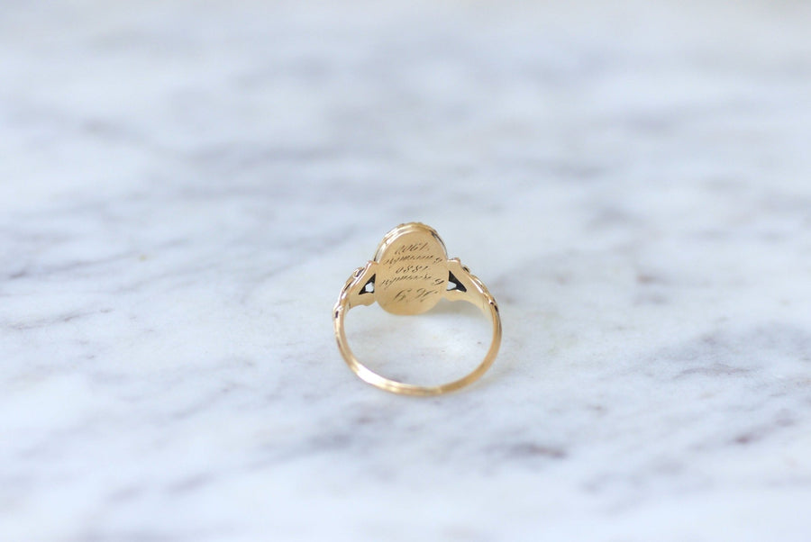 Turquoise and pearl marquise ring - Penelope Gallery