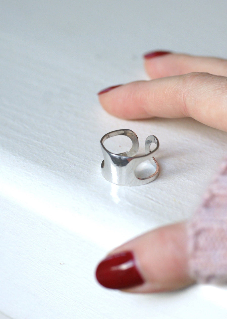 Pierre Cardin Space Age white gold ring - Galerie Pénélope