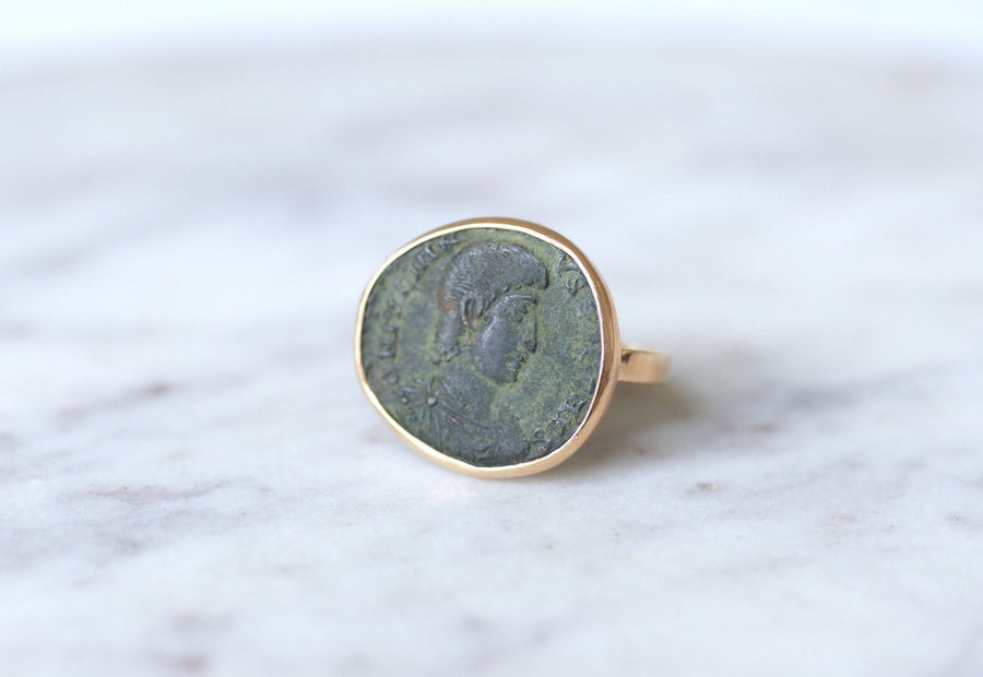 Roman coin ring Constance Galle - Penelope Gallery