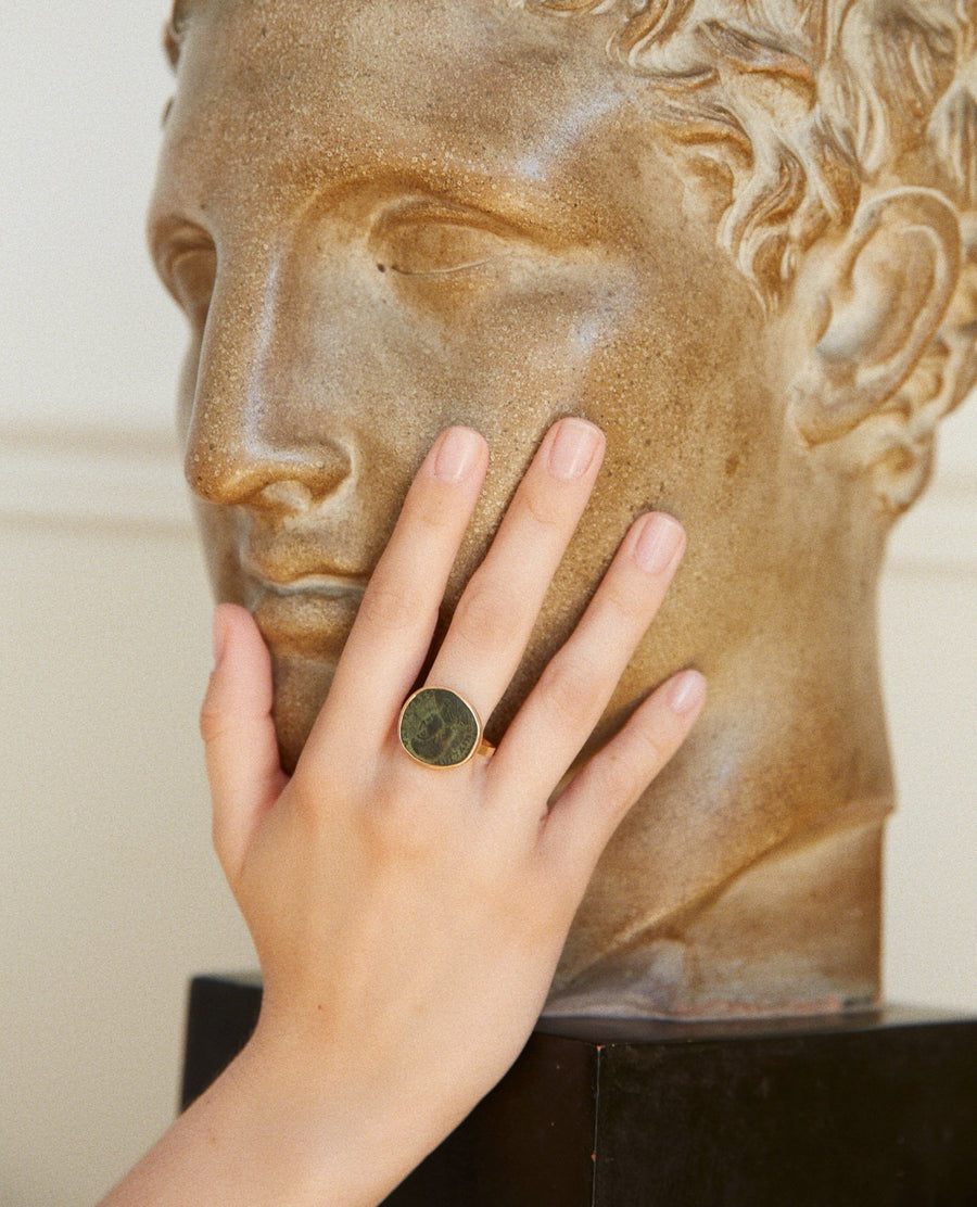Roman coin ring Constance Galle - Penelope Gallery