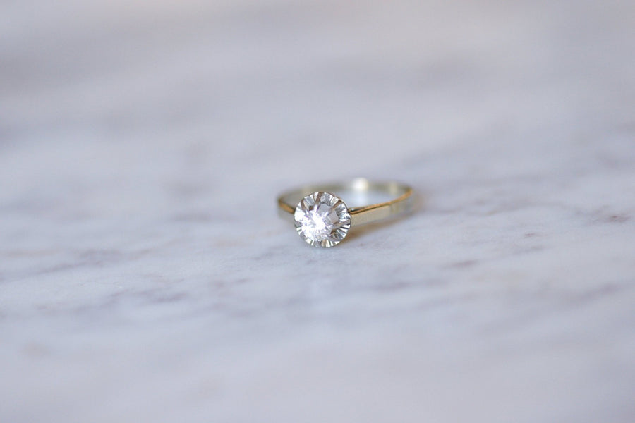 White gold, platinum, and diamond solitaire ring - Penelope Gallery