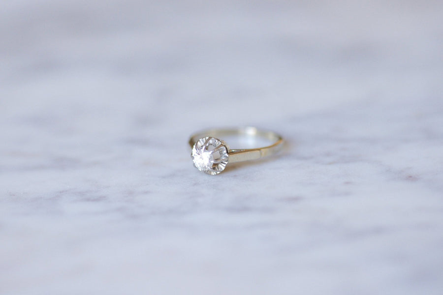 White gold, platinum, and diamond solitaire ring - Penelope Gallery