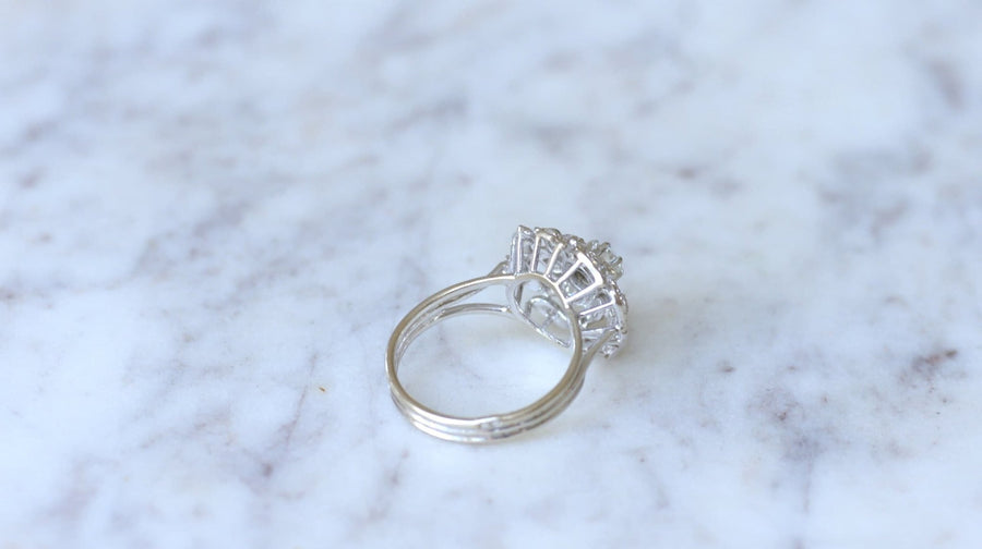 White gold and diamond spiral ring - Penelope Gallery