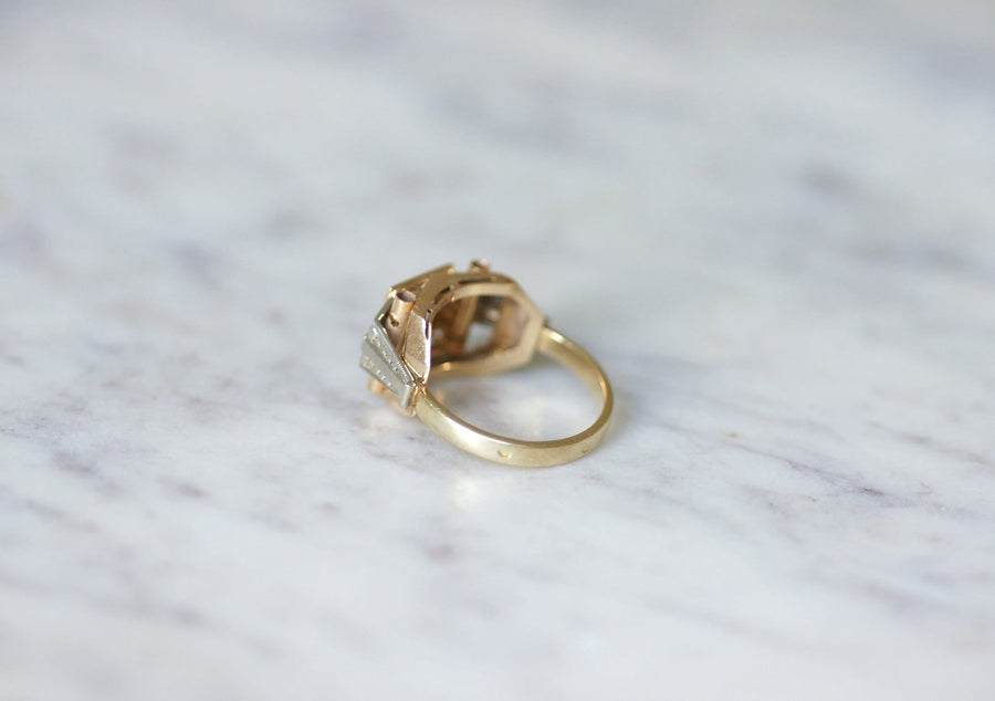 Two gold and diamond Art Deco Tank ring - Galerie Pénélope