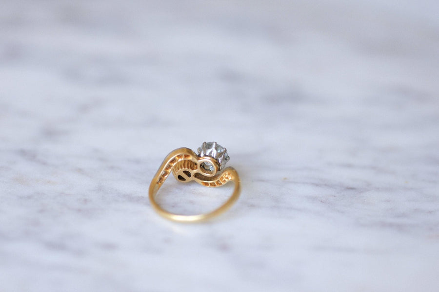 Antique aquamarine, pearl and diamond ring - Penelope Gallery
