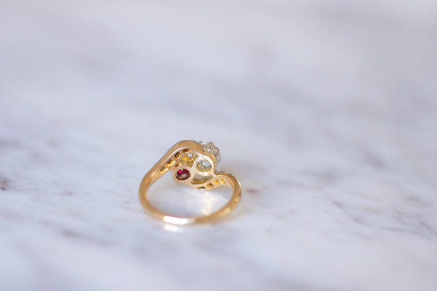 Belle Epoque ruby and diamond ring - Galerie Pénélope