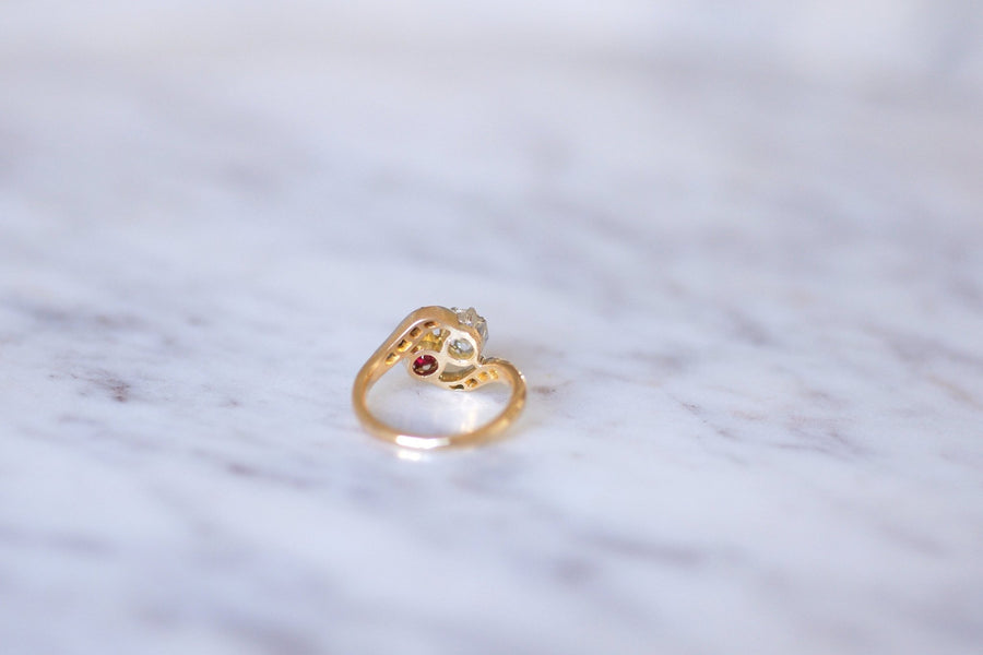 Belle Epoque ruby and diamond ring - Galerie Pénélope
