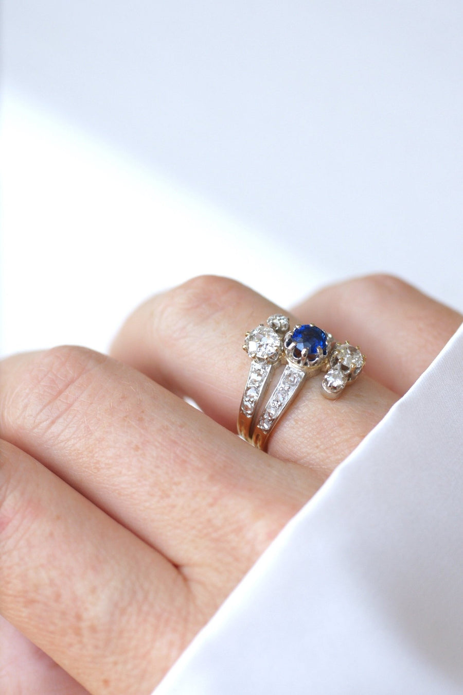 Belle Epoque sapphire and diamond ring - Galerie Pénélope