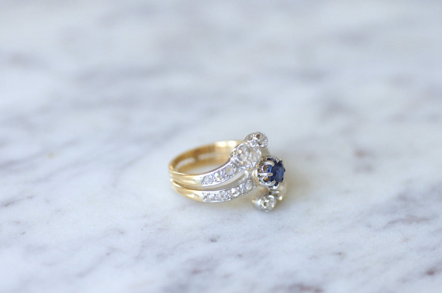 Belle Epoque sapphire and diamond ring - Galerie Pénélope