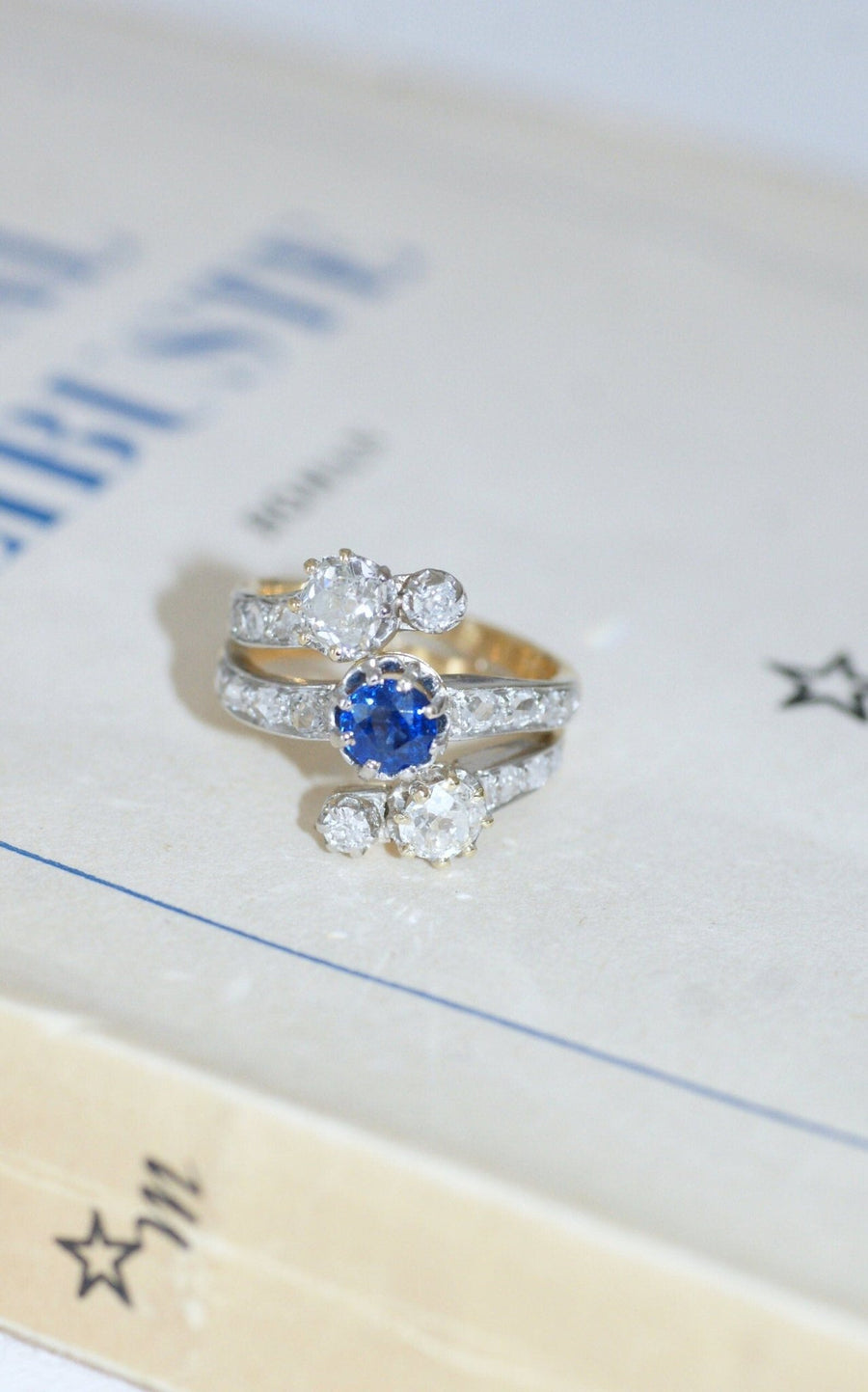 Belle Epoque sapphire and diamond ring - Galerie Pénélope