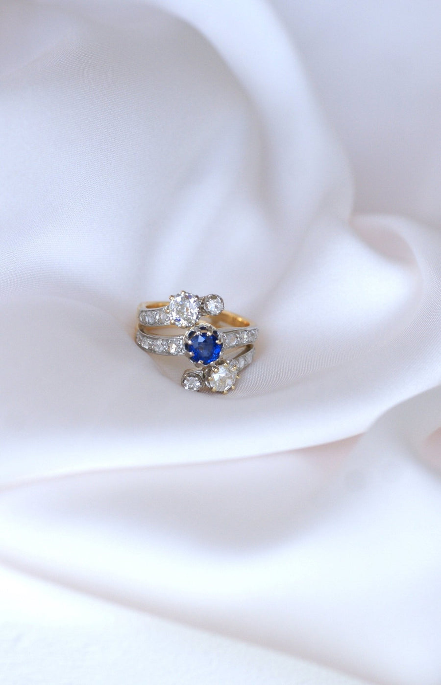 Belle Epoque sapphire and diamond ring - Galerie Pénélope