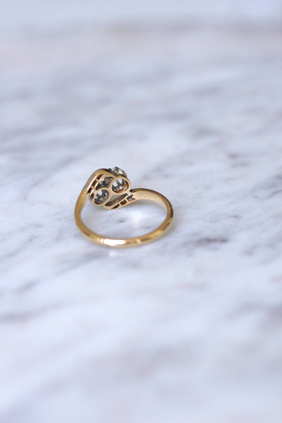 Toi et Moi gold and diamond ring - Penelope Gallery