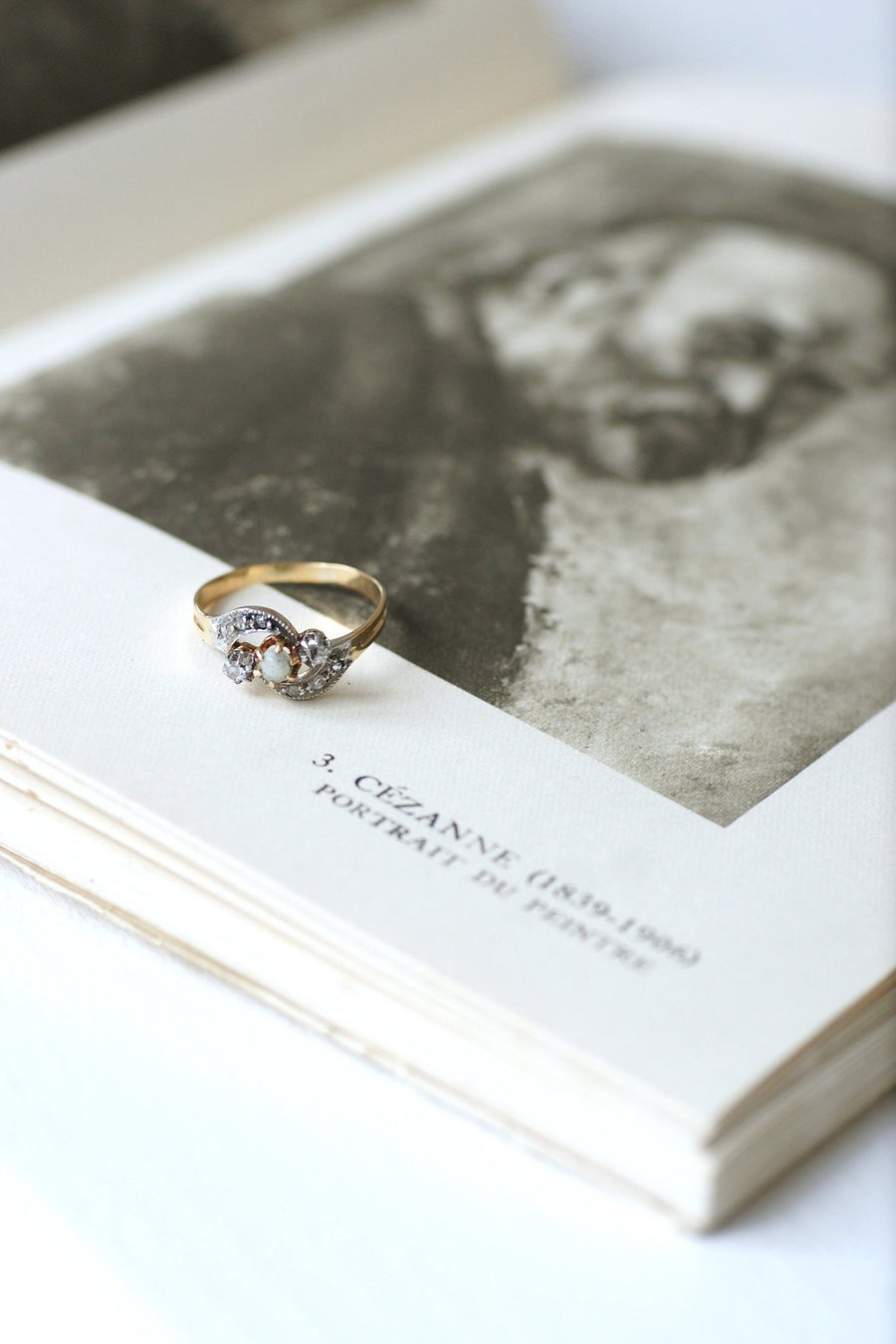 You and Me pearl and diamond ring - Penelope Gallery