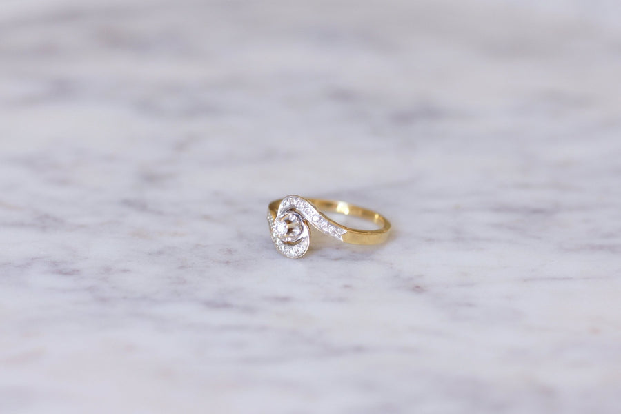 Two gold and diamond tourbillon ring - Galerie Pénélope