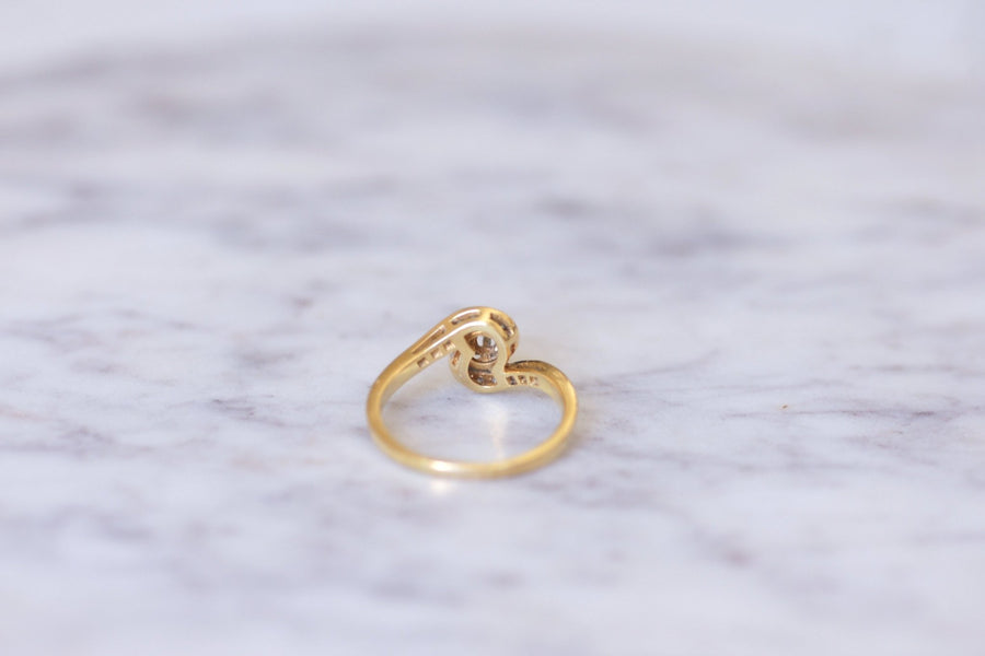 Two gold and diamond tourbillon ring - Galerie Pénélope
