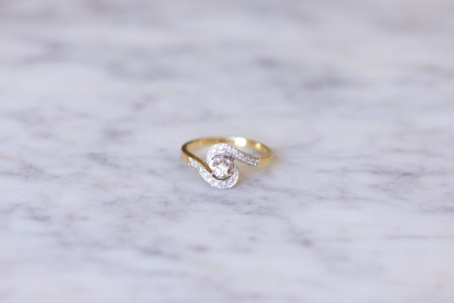 Two gold and diamond tourbillon ring - Galerie Pénélope