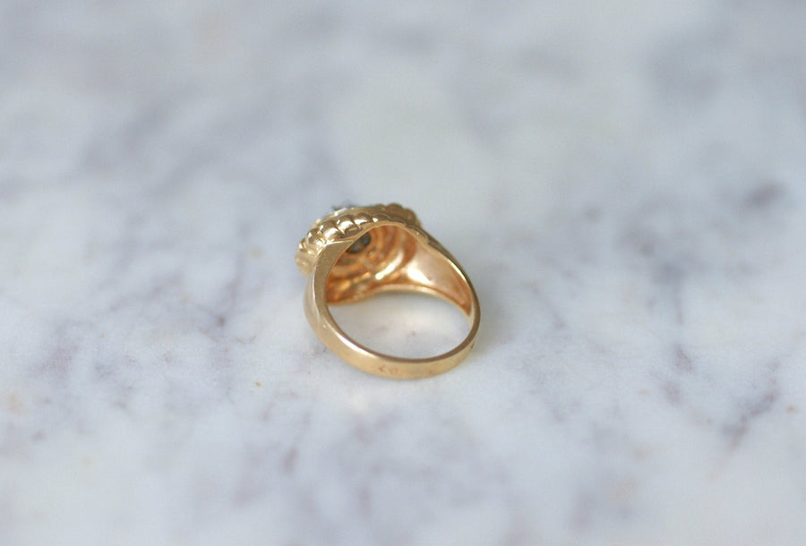Vintage pink gold and diamond ring - Penelope Gallery