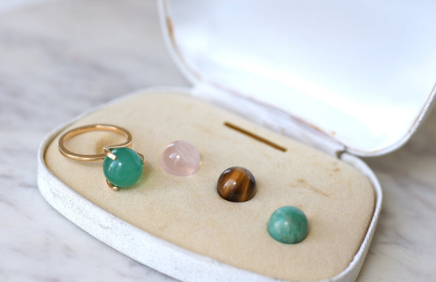 Vintage ring with interchangeable stones - Penelope Gallery