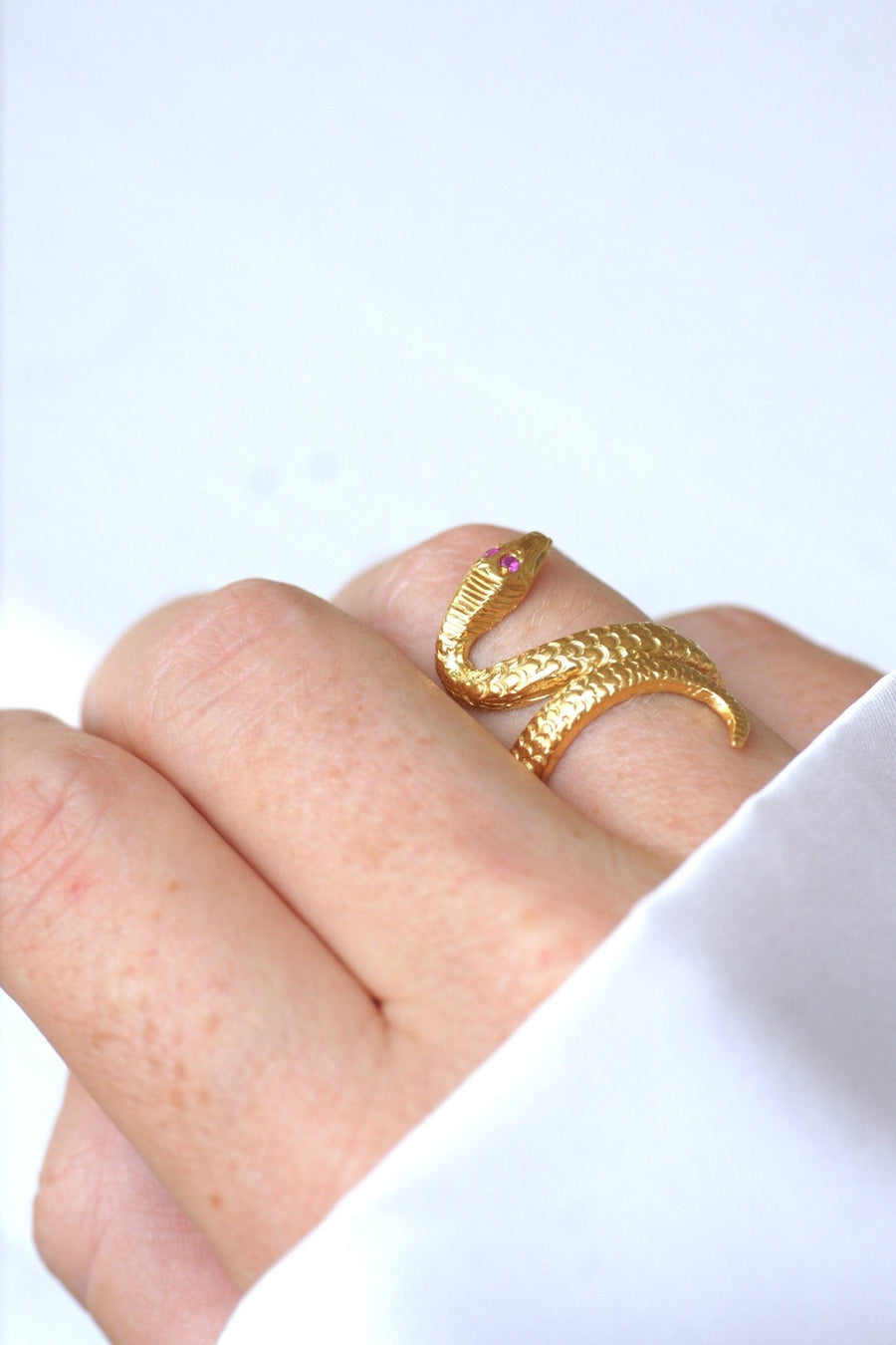 Vintage Snake Ring Yellow Gold - Penelope Gallery