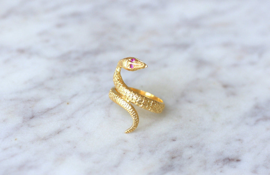 Vintage Snake Ring Yellow Gold - Penelope Gallery