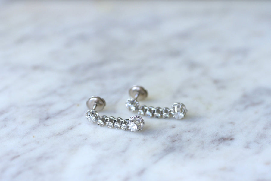Art Deco diamond earrings - Penelope Gallery