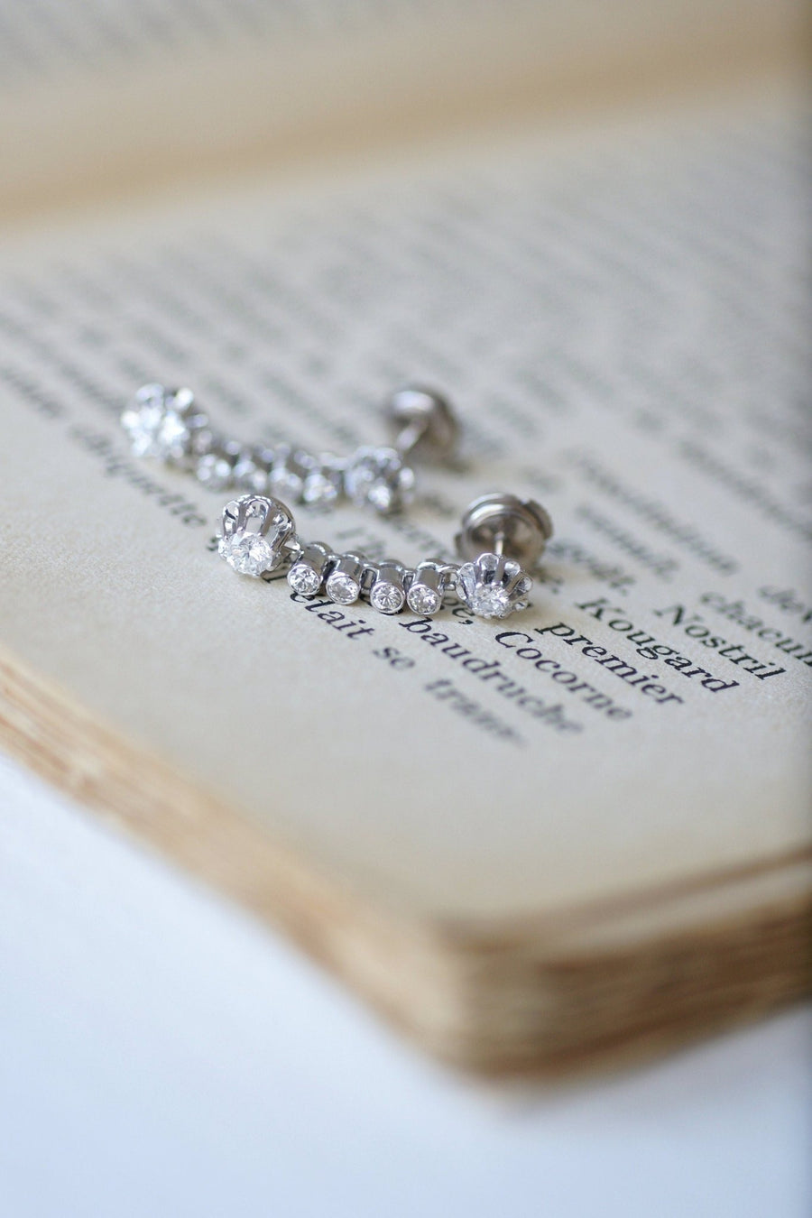 Art Deco diamond earrings - Penelope Gallery
