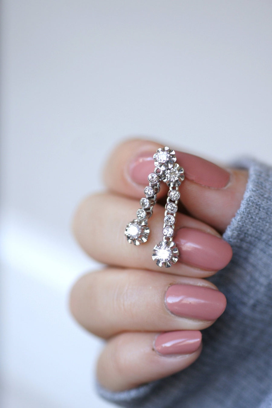 Art Deco diamond earrings - Penelope Gallery