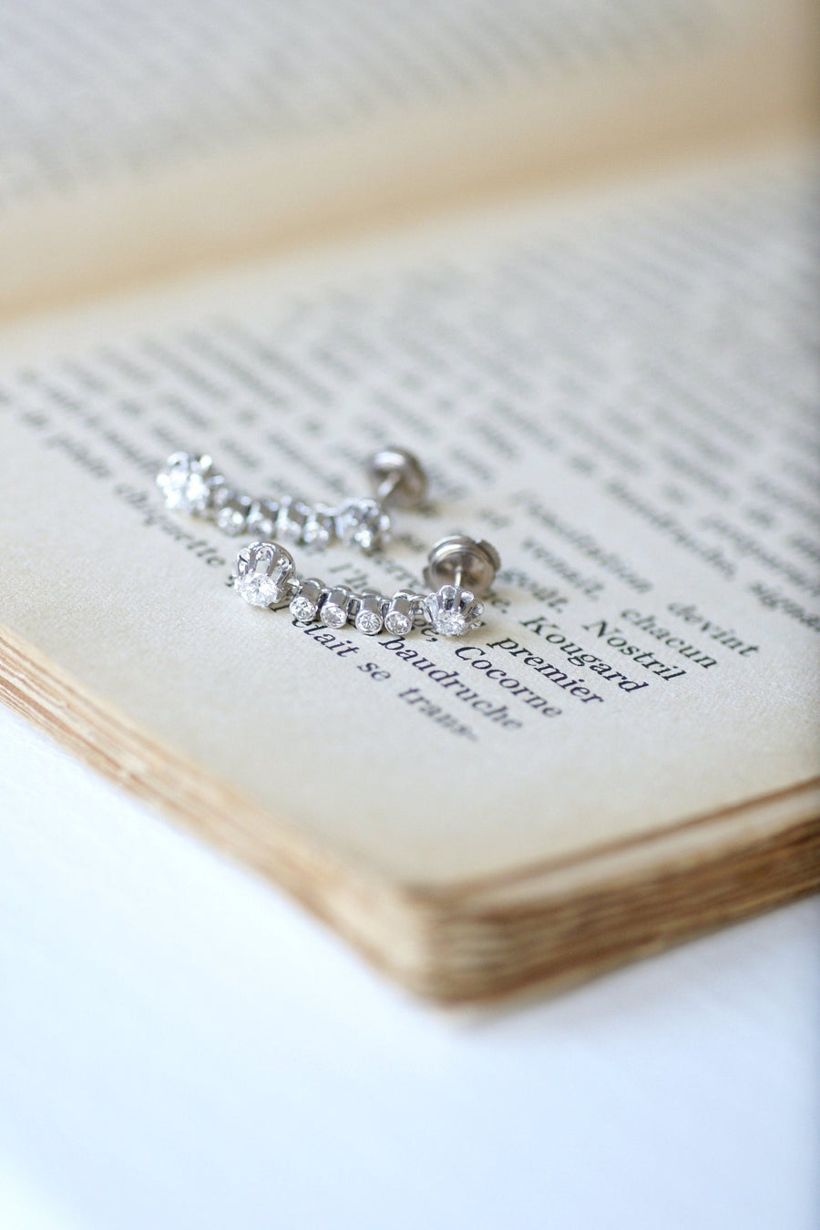 Art Deco diamond earrings - Penelope Gallery