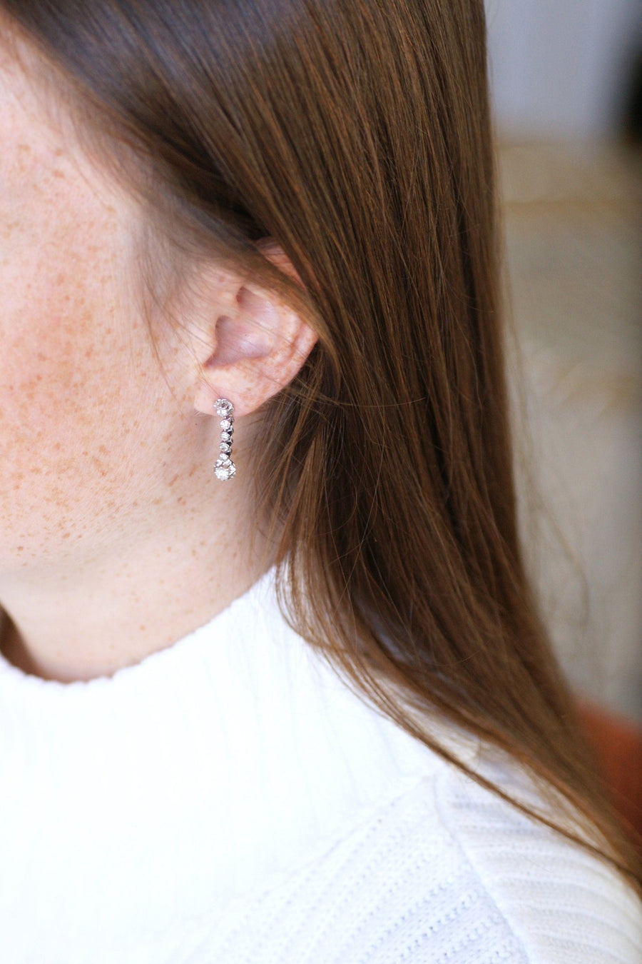 Art Deco diamond earrings - Penelope Gallery