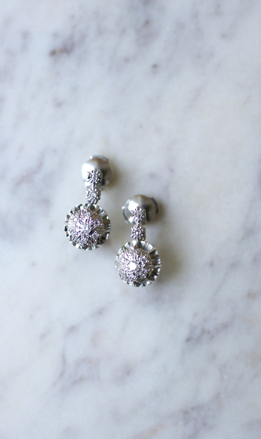 Diamond illusion kitten earrings - Penelope Gallery