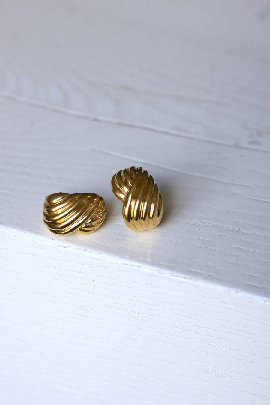 Gold Twisted Clip Earrings - Penelope Gallery
