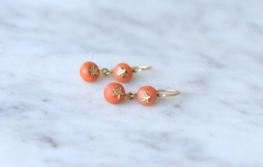 Antique coral earrings - Penelope Gallery