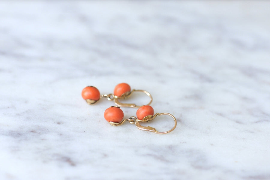 Antique coral earrings - Penelope Gallery