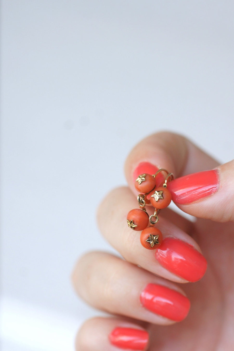 Antique coral earrings - Penelope Gallery