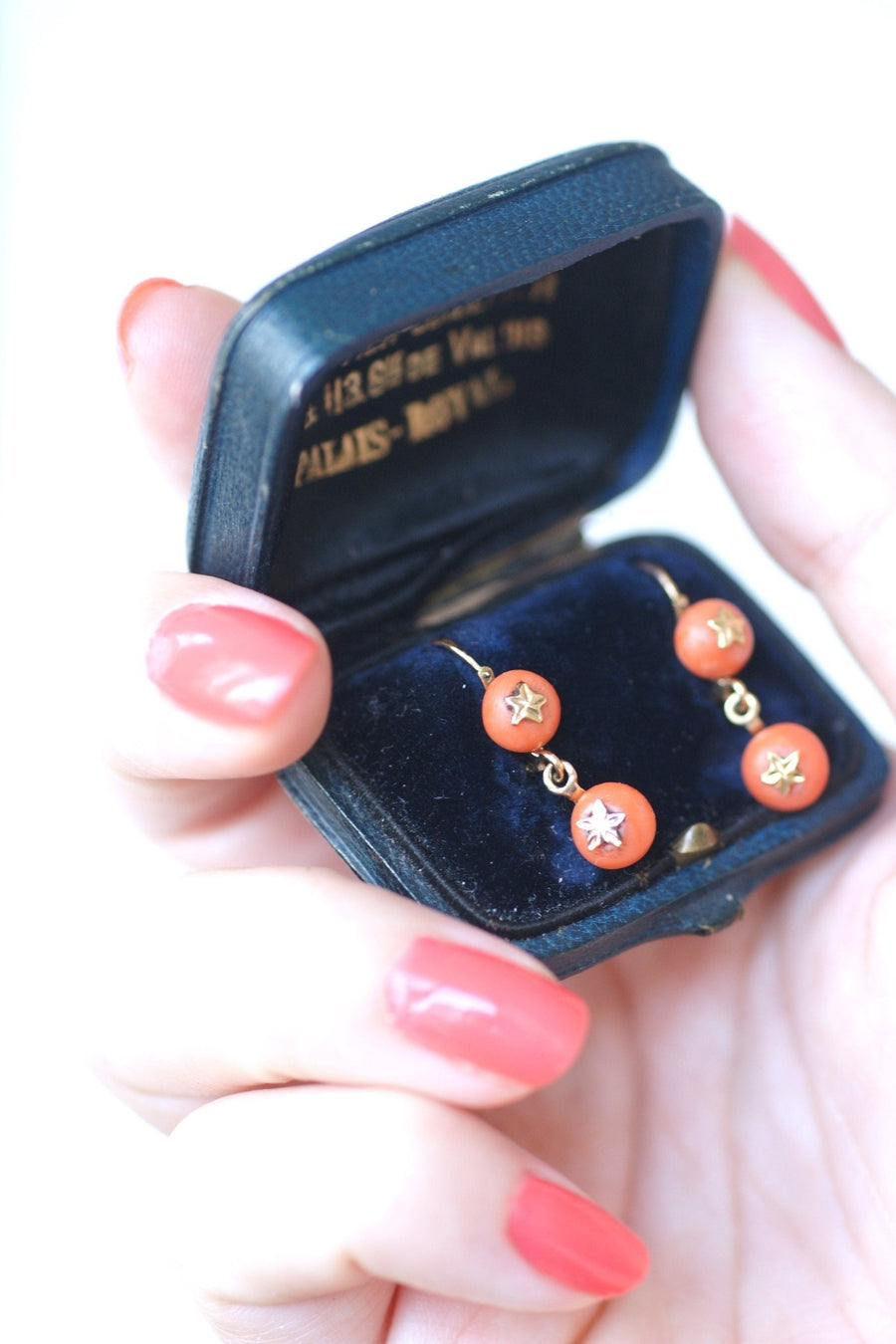Antique coral earrings - Penelope Gallery