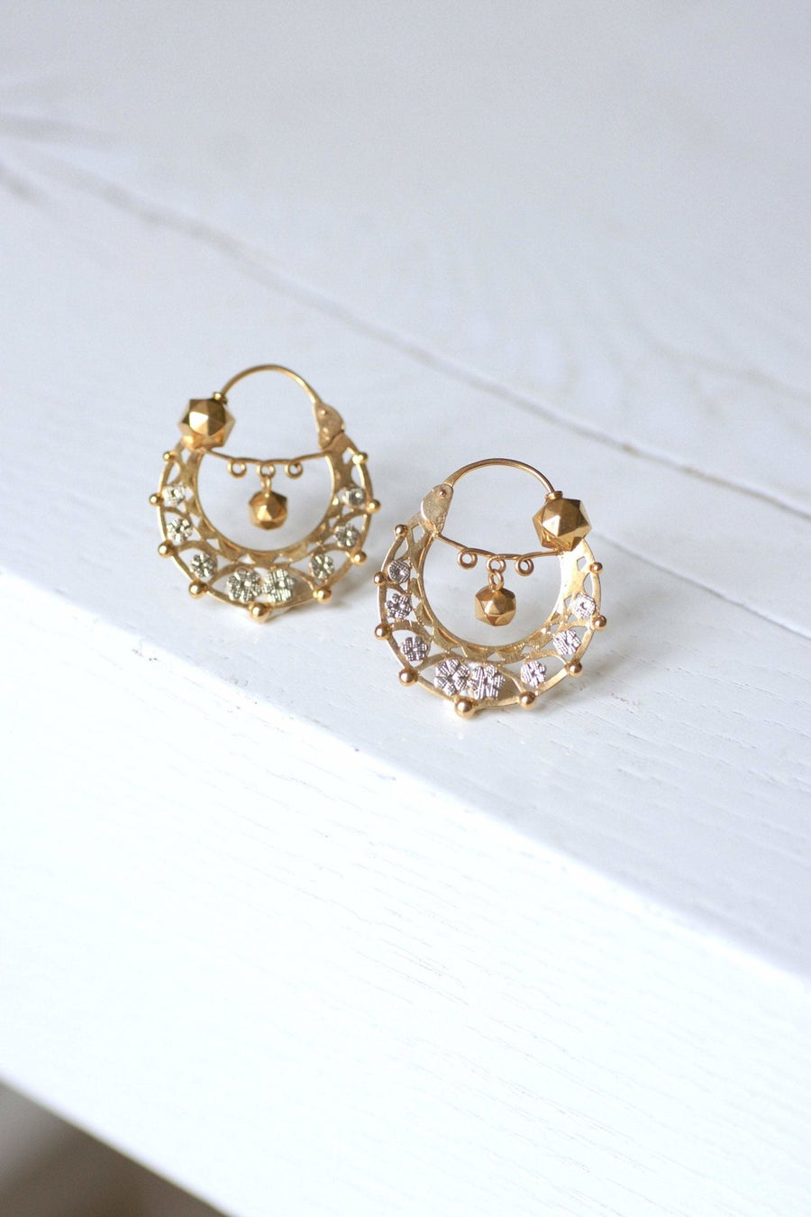 Savoyard Creole earrings in gold - Galerie Pénélope