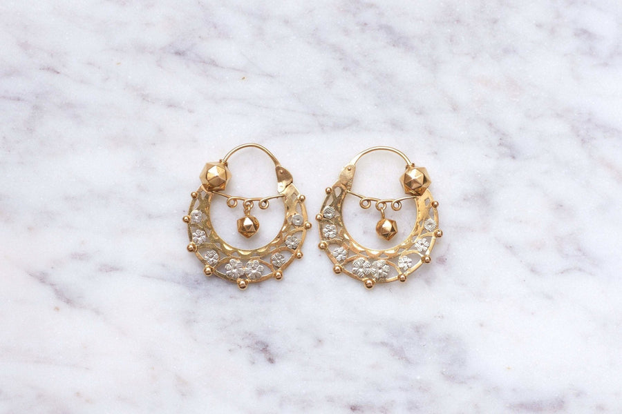 Savoyard Creole earrings in gold - Galerie Pénélope