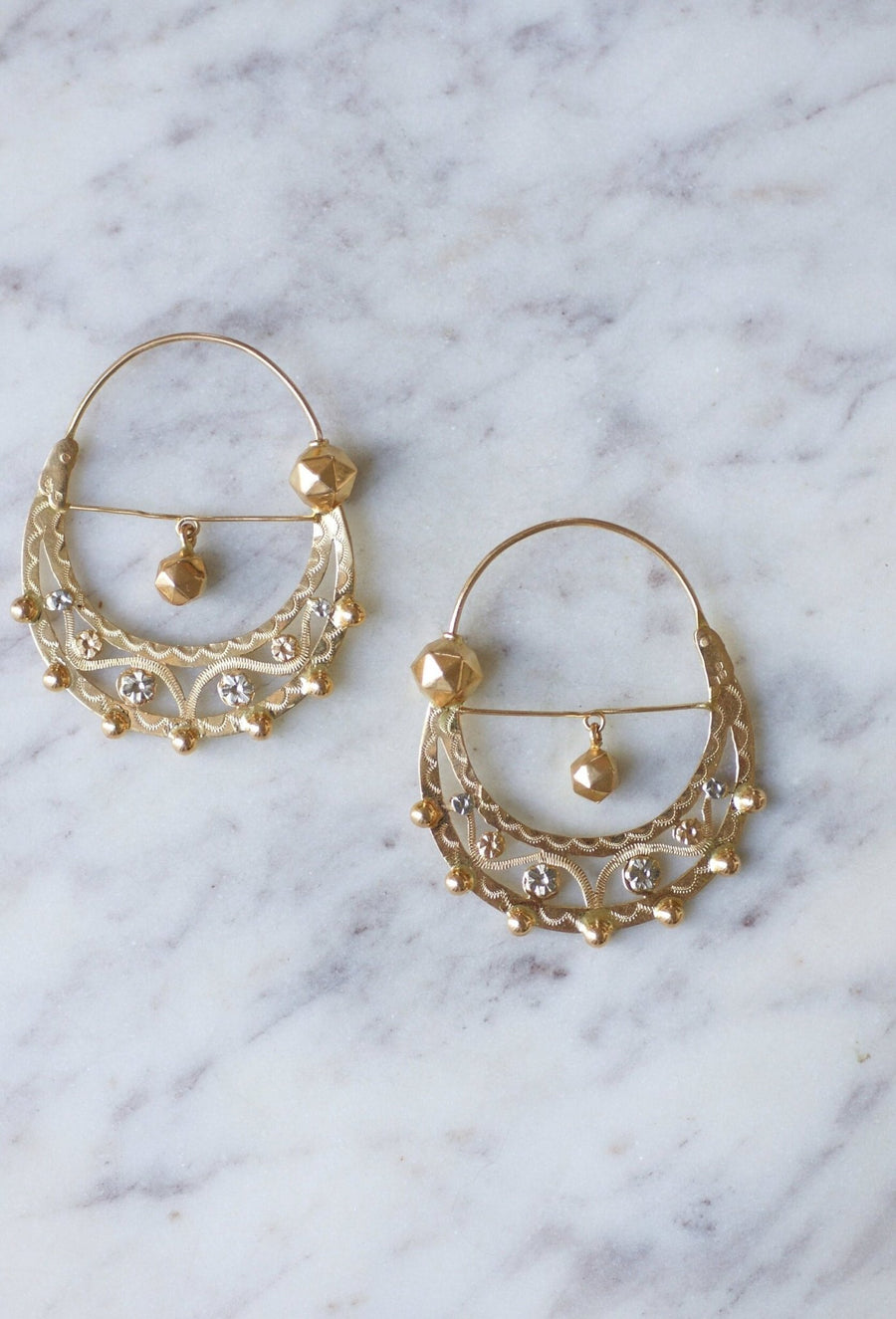 Gold Savoy Creole earrings - Galerie Pénélope