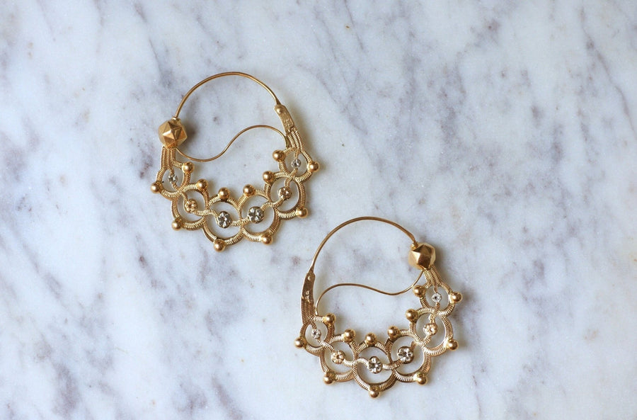 Gold creole earrings from Savoy - Penelope Gallery